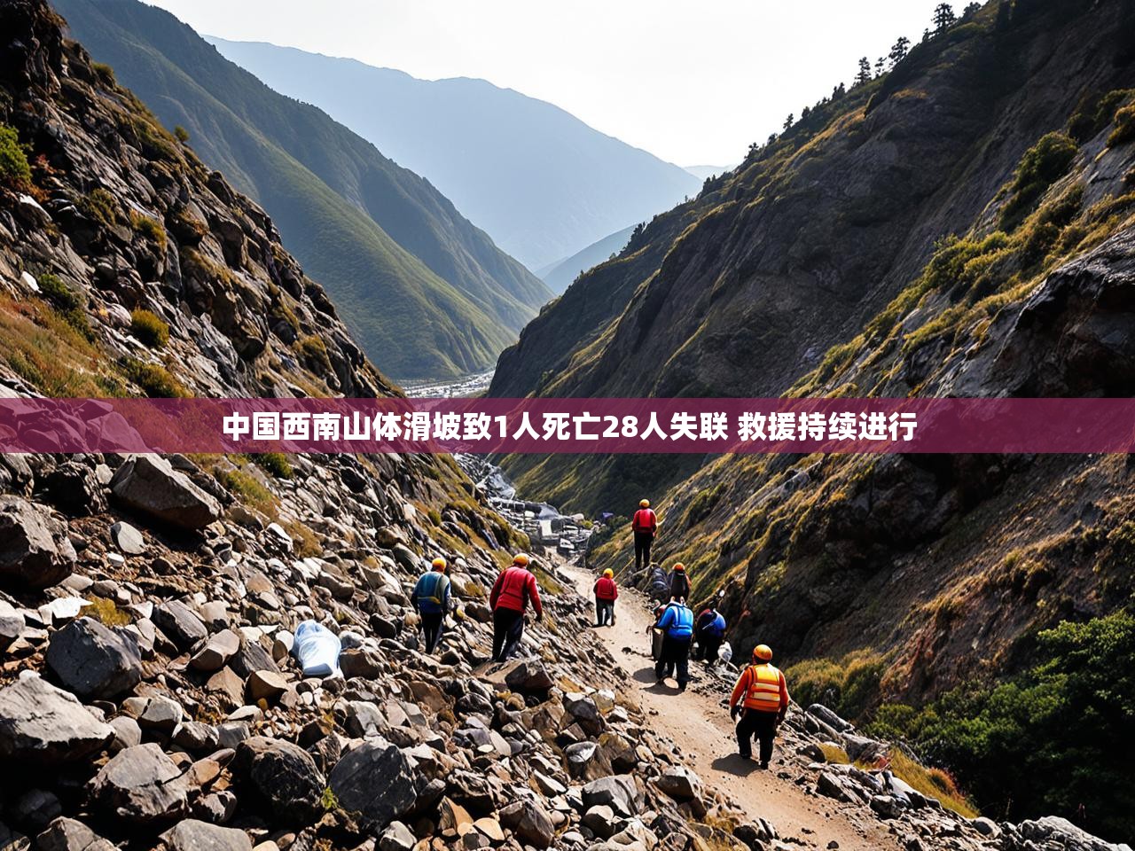 中国西南山体滑坡致1人死亡28人失联 救援持续进行