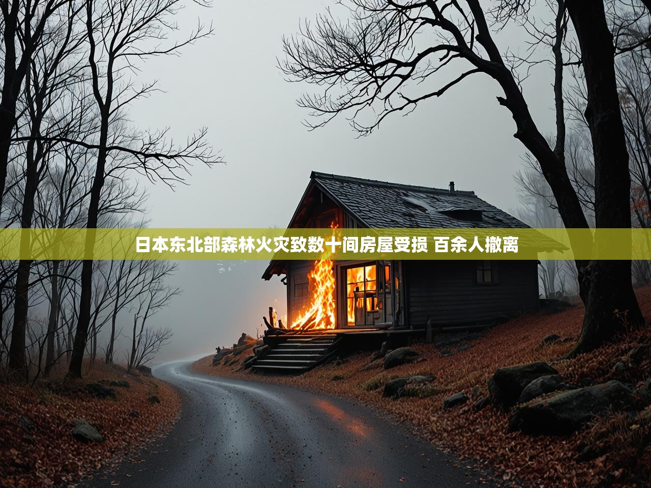 日本东北部森林火灾致数十间房屋受损 百余人撤离
