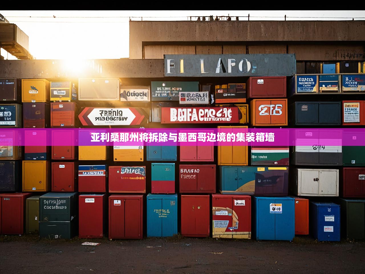 亚利桑那州将拆除与墨西哥边境的集装箱墙