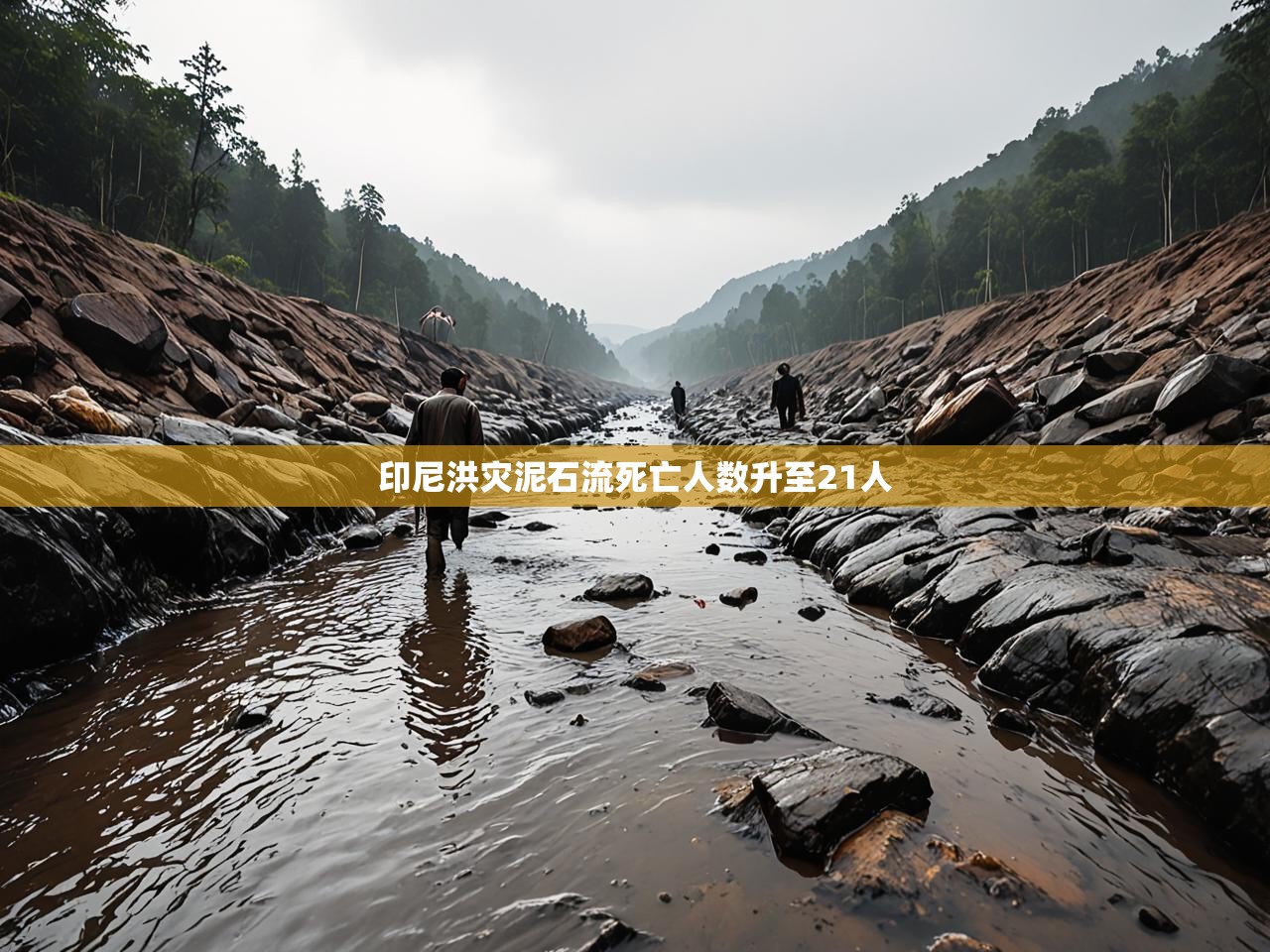 印尼洪灾泥石流死亡人数升至21人