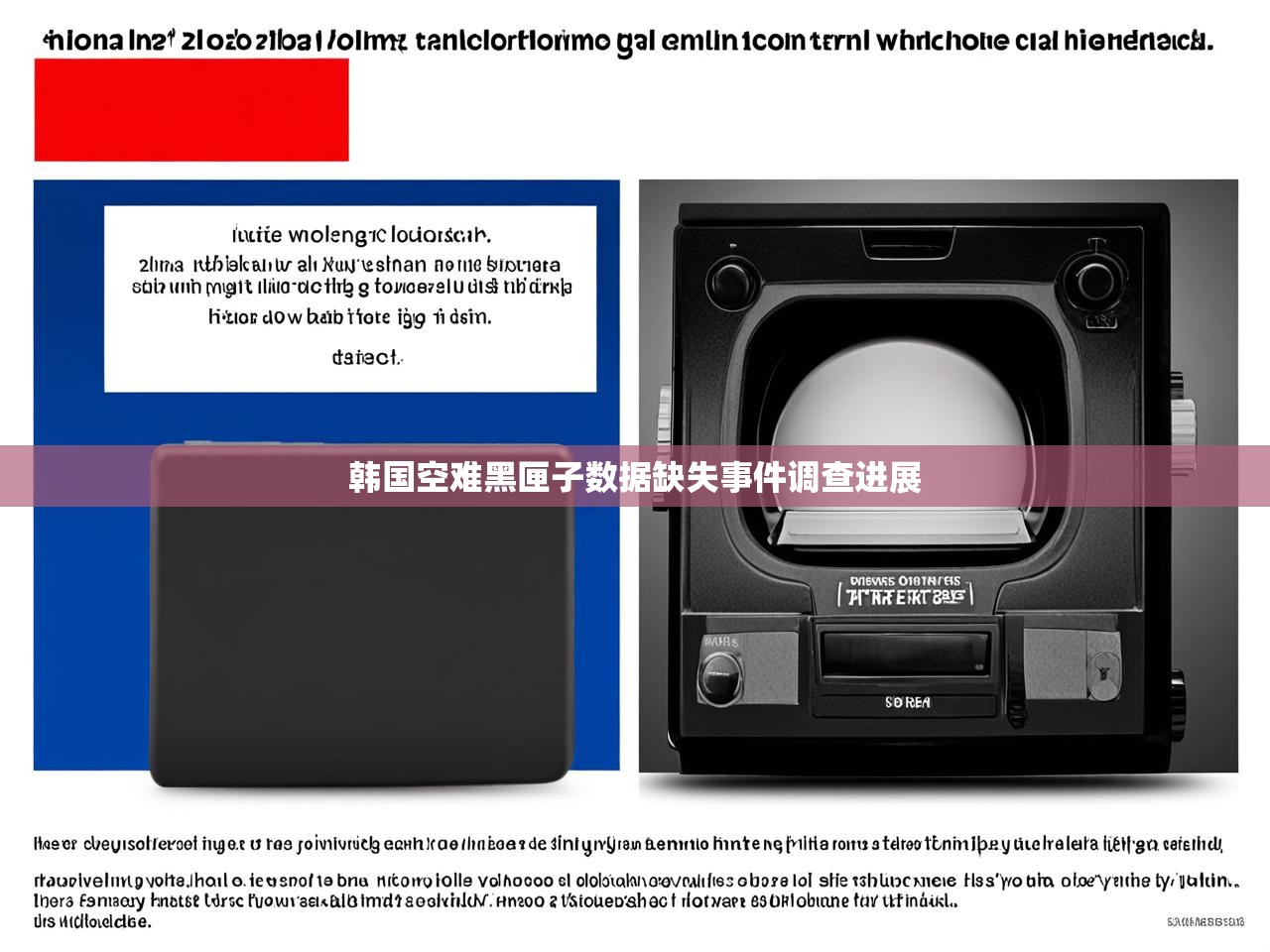 韩国空难黑匣子数据缺失事件调查进展
