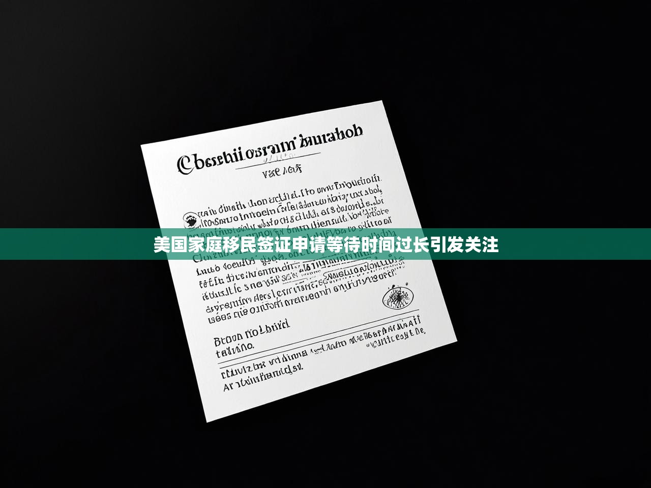 美国家庭移民签证申请等待时间过长引发关注