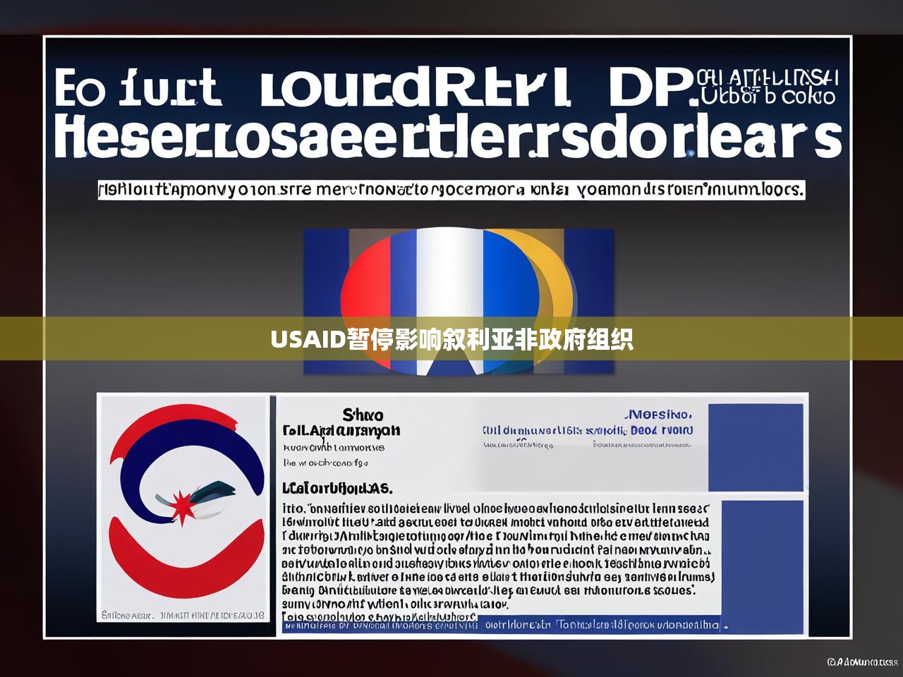 USAID暂停影响叙利亚非政府组织