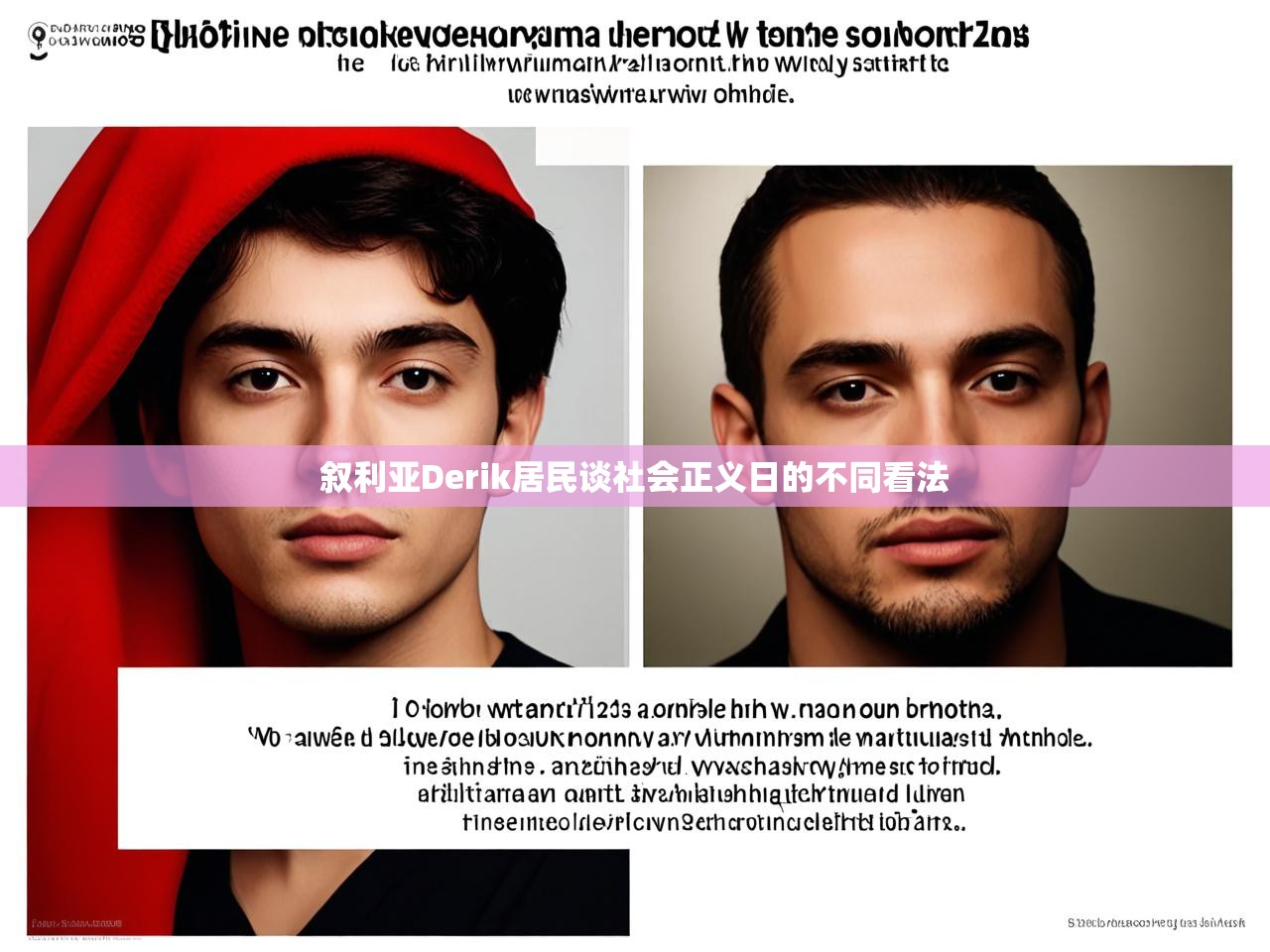 叙利亚Derik居民谈社会正义日的不同看法