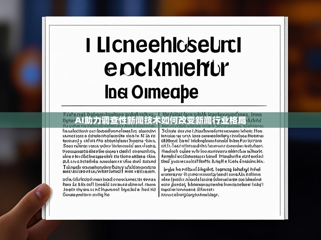 AI助力调查性新闻技术如何改变新闻行业格局