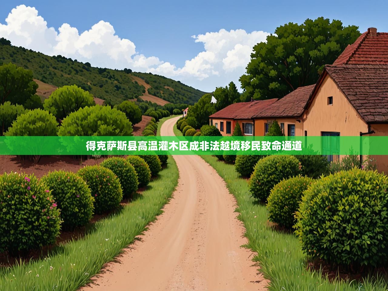 得克萨斯县高温灌木区成非法越境移民致命通道