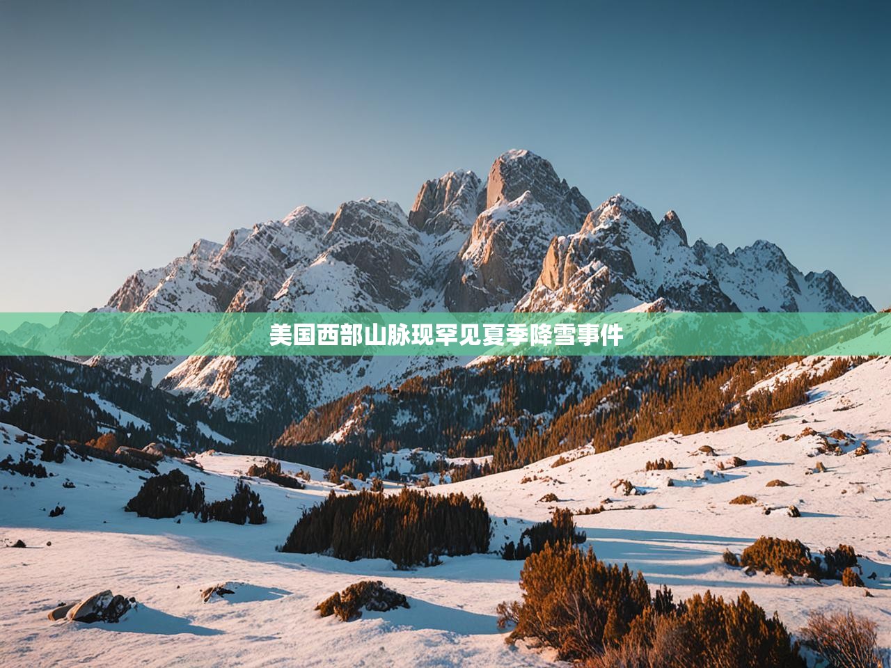 美国西部山脉现罕见夏季降雪事件