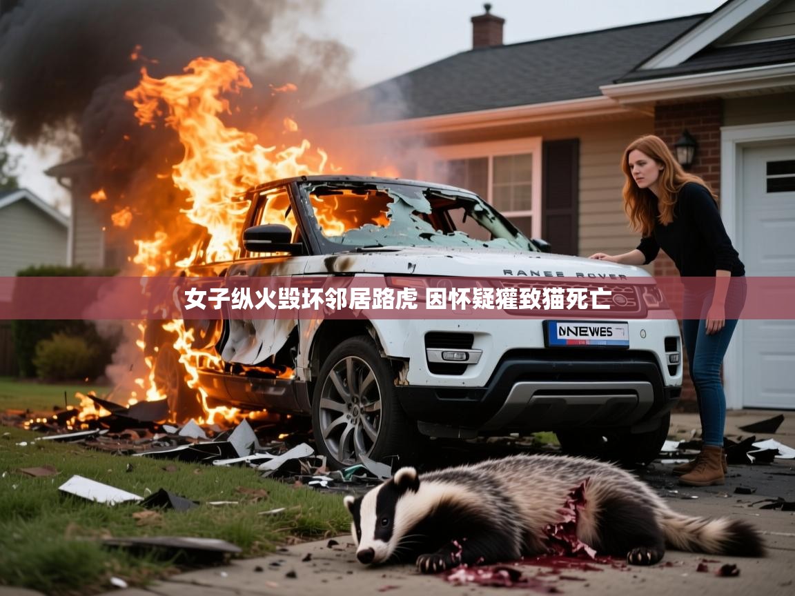 女子纵火毁坏邻居路虎 因怀疑獾致猫死亡